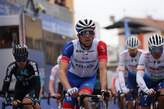 Archivo - El ciclista francés Thibaut Pinot (Groupama-FDJ)