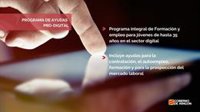 El INAEM convoca ayudas para la contratación de jóvenes en el marco del nuevo programa Pro-Digital