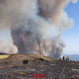 Incendio en Olivella (Barcelona)