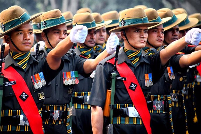 Archivo - Desfile del Ejército indio 