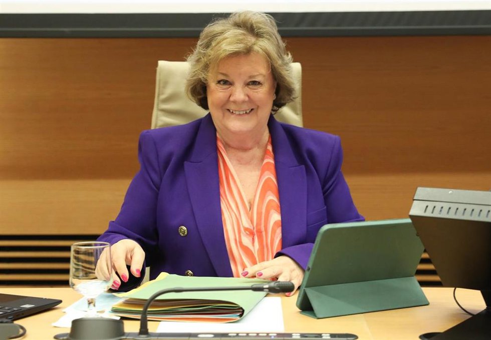 Archivo - La presidenta del Tribunal de Cuentas, Enriqueta Chicano, a su llegada a la Comisión Mixta para las Relaciones con el Tribunal de Cuentas, en el Congreso 