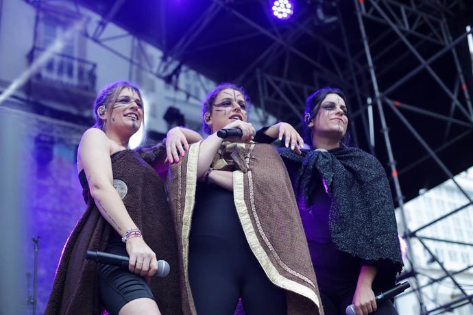 Imagen de un concierto de Tanxugueiras, que ofrecerán cuatro conciertos en Castilla y León entre el 25 y el 29 de junio.