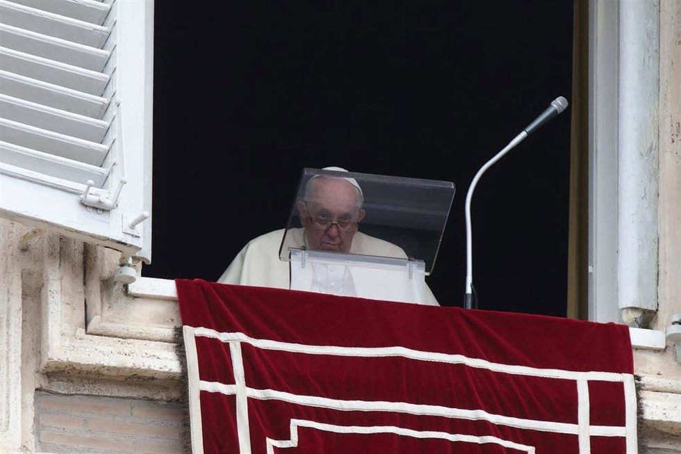 El Papa en uno de los rezos del Ángelus