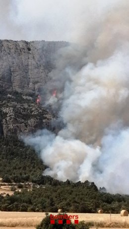 Un incendio forestal en Peramola (Lleida) afecta a unas 25 hectáreas