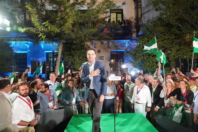 Juanma Moreno, després del seu triomf en les eleccions autonmiques d'aquest diumenge