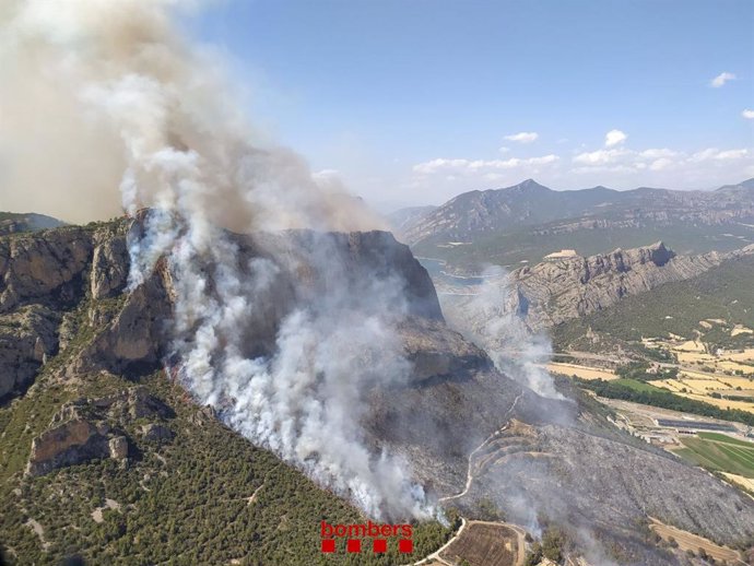 El incendio de Peramola (Lleida) ha afectado a más de 60 hectáreas.