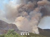 Los Bombers trabajan para estabilizar el incendio de Artesa (Lleida) "esta tarde"
