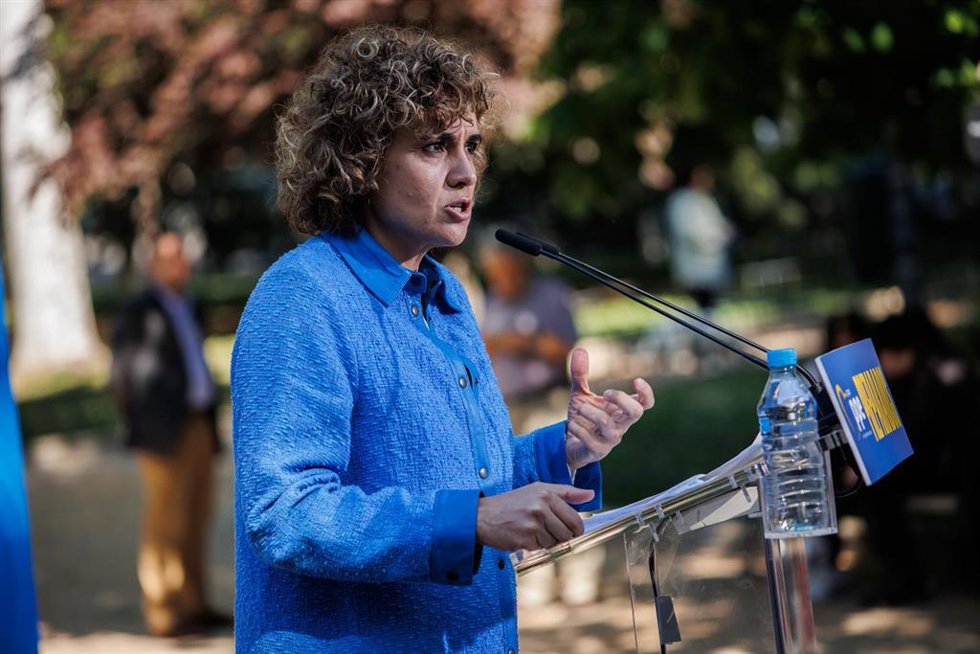 Archivo - La portavoz del Partido Popular en el Parlamento Europeo, Dolors Montserrat, interviene en un acto organizado por el PP para conmemorar el Día de Europa y el LXXII aniversario de la Declaración Schuman, a 9 de mayo de 2022, en Madrid (España). 