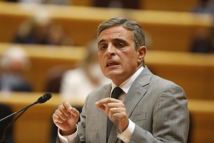 Archivo -  José Vicente Marí Bosó, interviene en una sesión de Control al Gobierno en el Senado, a 21 de septiembre de 2021
