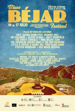 Cartel de la nueva edición del festival de blues en Béjar (Salamanca).