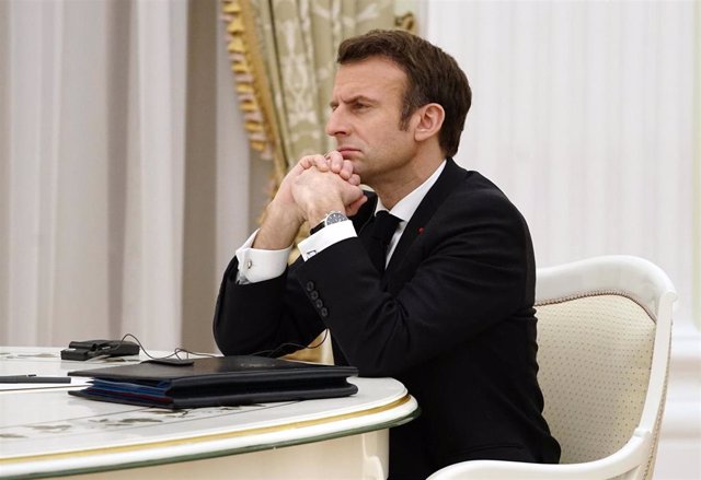 Archivo - El presidente francés, Emmanuel Macron, de visita en Moscú