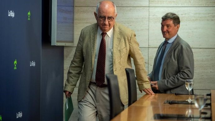 El consejero de Educación, Pedro Uruñuela, y el director general de Innovación, Alberto Abad