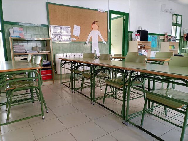 Un aula de un colegio.