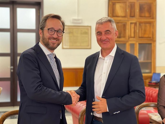 El delegat del Govern a Itlia, Lucca Bellizzi, i el síndic de l'Alguer, Mario Conoci