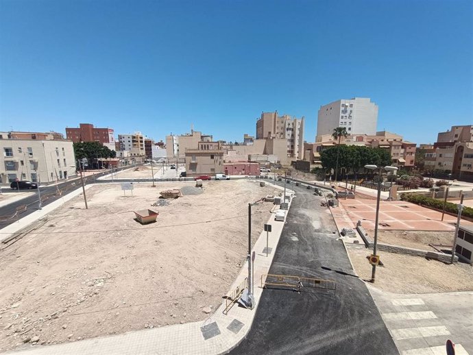 Obras de urbanización de Barrio Alto en Almería.