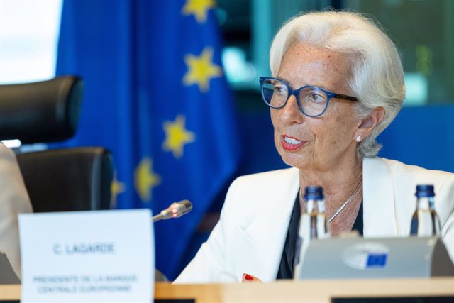 HANDOUT - 20 June 2022, Belgium, Brussels: Christine Lagarde, President of the European Central Bank (ECB) attends the ECON committee - Monetary Dialogue at the European Parliament. Photo: Alexis Haulot/EU Parliament/dpa - ATTENTION: editorial use only an
