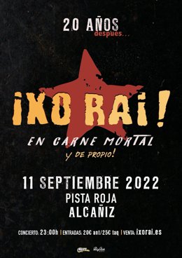 Cartel del concierto de Ixo Rai! en Alcañiz