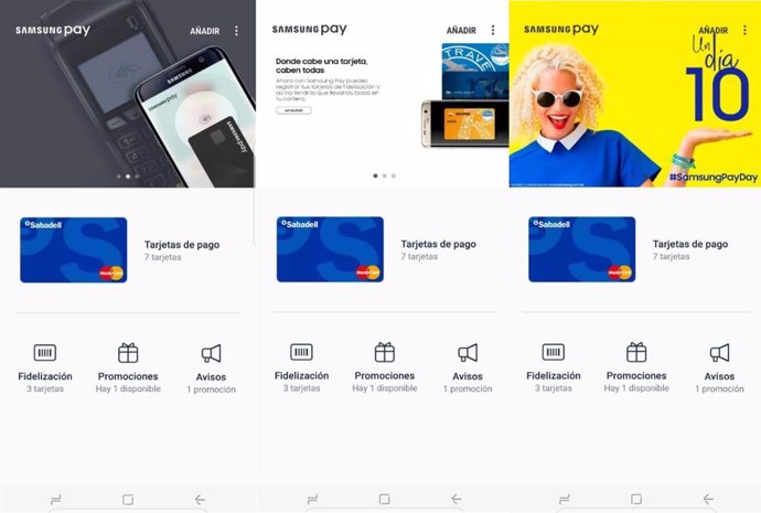 Capturas de Samsung Pay