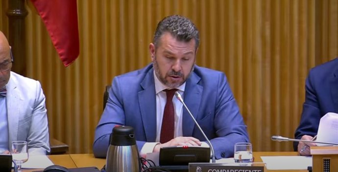 El presidente de la Comisión Nacional del Mercado de Valores (CNMV), Rodrigo Buenaventura, en su comparecencia en la Comisión de Economía del Congreso de los Diputados para presentar el informe anual de 2021 del supervisor.