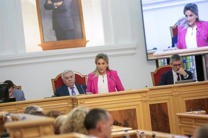 La alcaldesa de Toledo, Milagros Tolón, en el debate del estado de la ciudad