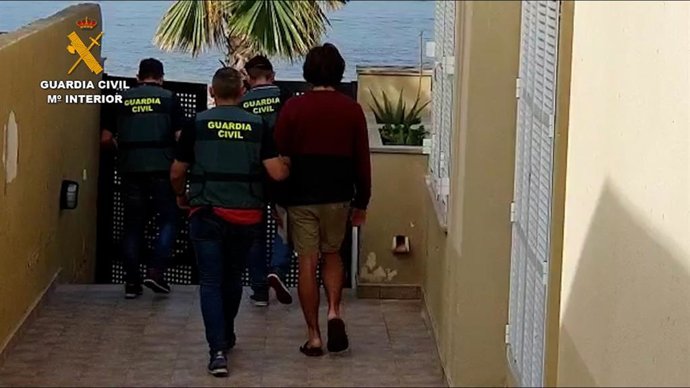 Momento de la detención en Palma de Mallorca