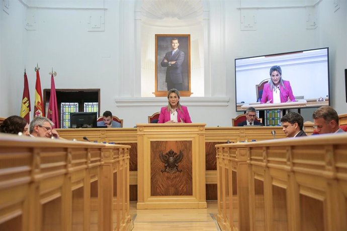 La alcaldesa de Toledo, Milagros Tolón, en el debate del estado de la ciudad