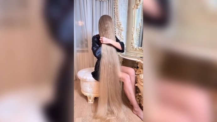 La increíble melena de la Rapunzel ucraniana se ha convertido en un fenómeno viral