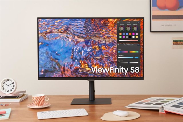 Archivo - El nuevo monitor ViewFinity S8 de Samsung.