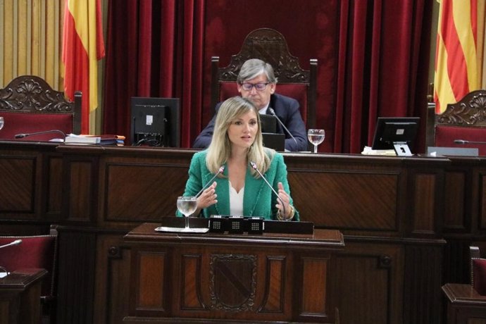 La coordinadora autonómica de Cs Baleares y portavoz del grupo parlamentario, Patricia Guasp, en el Parlament.