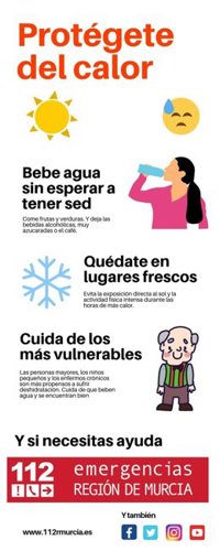 El índice diario de extremos térmicos, en nivel verde en la Región de Murcia