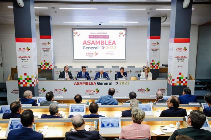 Clausura de la Asamblea General 2022 de la Confederación Empresarial de Madrid-CEOE (CEIM), a 21 de junio de 2022, en Madrid (España).