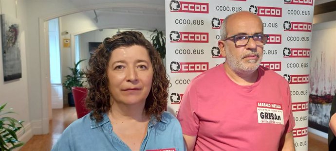 Loli García y Javier Gómez, de CCOO Euskadi