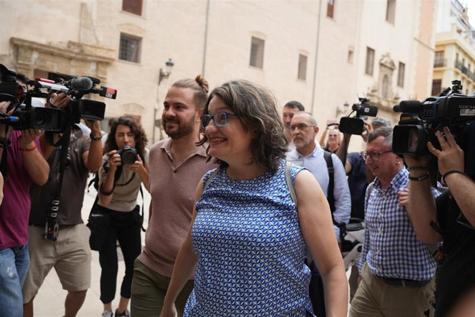 Mónica Oltra a su llegada a la ejecutiva de Compromís