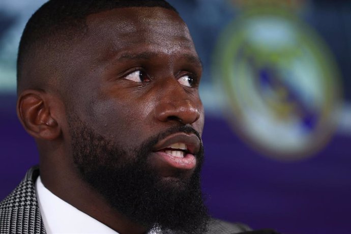 Antonio Rüdiger durante su presentación como jugador del Real Madrid