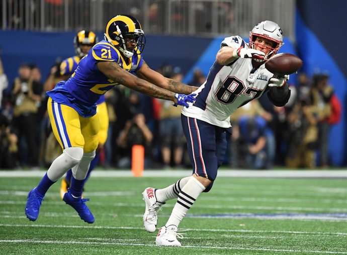 Archivo - Rob Gronkowski, en su etapa con los Patriots