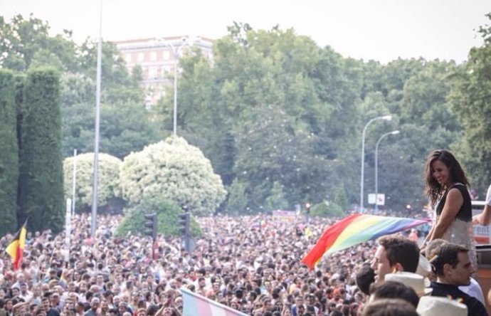 Archivo - Imagen de recurso de Begoña Villacís en la celebración del Orgullo en una edición anterior