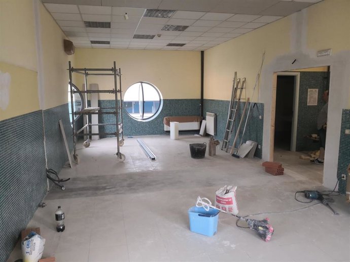 Obras en el Polideportivo Las Gaunas