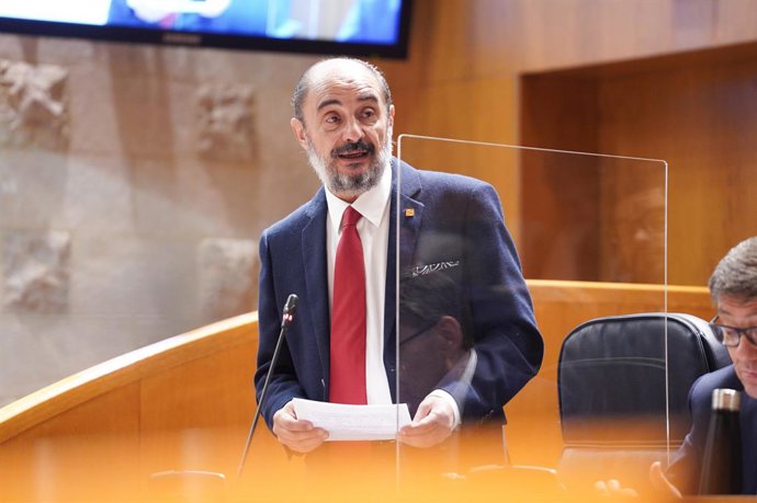 Archivo - El president del Govern d'Aragó, Javier Lambán