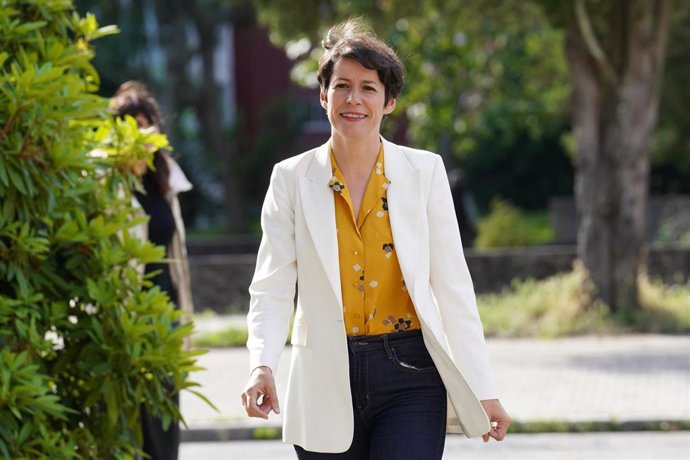 La portavoz nacional del BNG, Ana Pontón, a su llegada a una reunión con el presidente de la Xunta de Galicia, Alfonso Rueda, a 6 de junio de 2022, en Santiago de Compostela, A Coruña, Galicia (España).