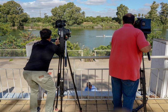 Zona de juncos del río Guadalquivir donde habría sido ocultado el cadáver de una mujer a 22 de junio del 2022 en Sevilla (Andalucía, España).