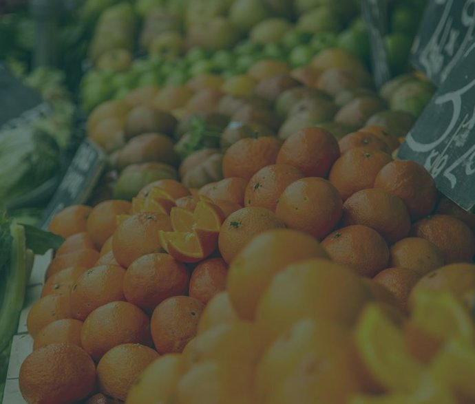 Fruta en un mercado ambulante