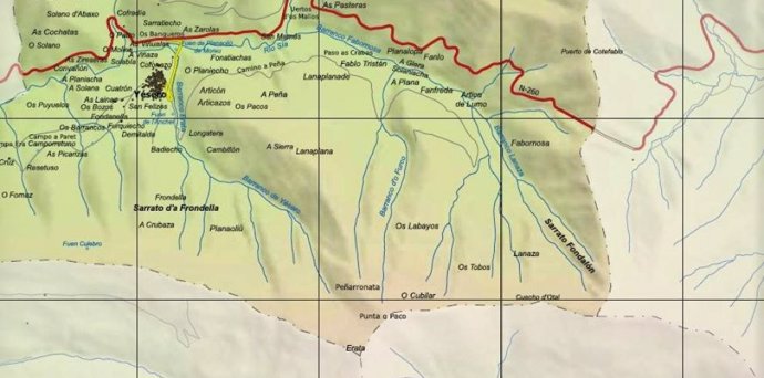 Mapa de Toponimia de Yésero