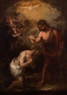 El bautismo de Cristo - Bartolomé Esteban Murillo