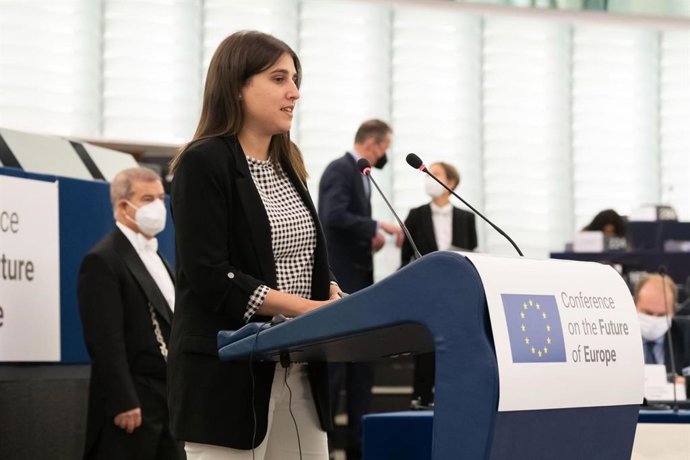 La eurodiputada del PSIB, Alícia Homs, en el Parlamento Europeo.