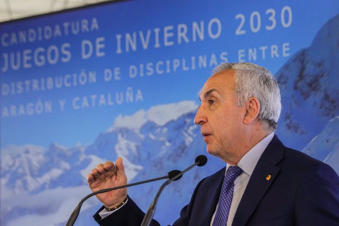 Alejandro Blanco, President of COE (Spanish Olympic Committee) attends the media during press conference at the headquarters of the Spanish Olympic Committee on June 21, 2022 in Madrid, Spain.