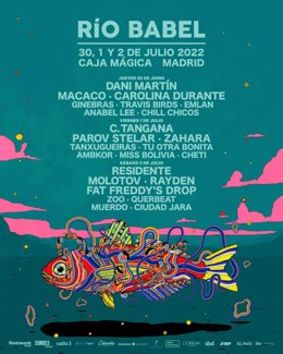C. Tangana, Residente, Dani Martín, Rayden y Zahara protagonizan el regreso del festival Río Babel
