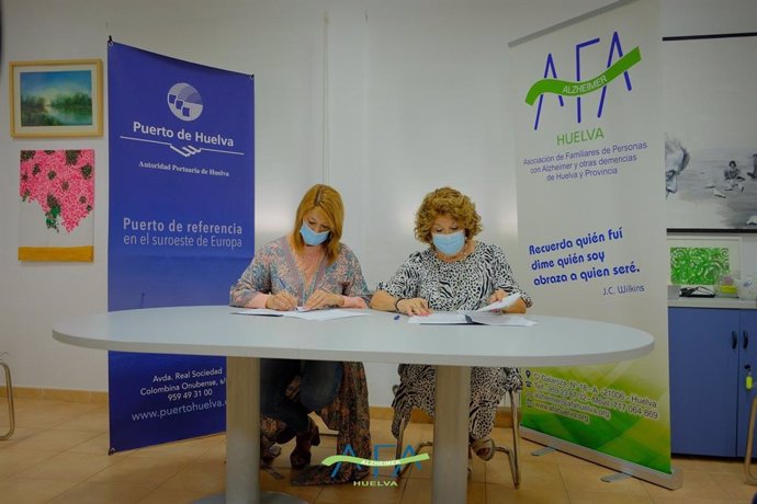 El Puerto de Huelva y la Asociación de Familiares de Personas con Alzheimer y otras Demencias de Huelva (AFA Huelva) han firmado este miércoles un acuerdo de patrocinio para la Unidad de Entrenamiento de la Memoria de la entidad.