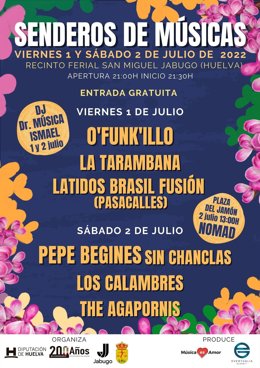 Cartel de 'Senderos de Músicas 2022'.