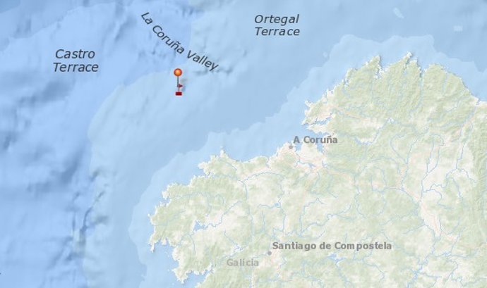 Zona en la que ha sido auxiliado un velero holandés remolcado por Salvamento Marítimo a Camariñas (A Coruña).