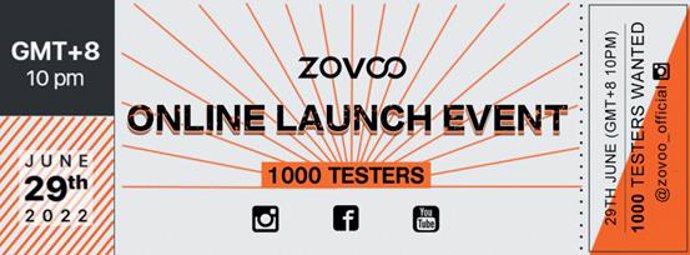 'Máximo Rendimiento': El lanzamiento global online de ZOVOO 2022 se llevará a cabo el 29 de junio.